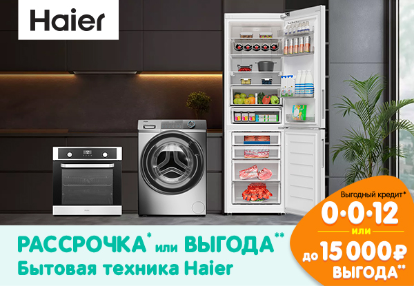 Рассрочка или выгода! Бытовая техника Haier | Акции DNS | IW058615