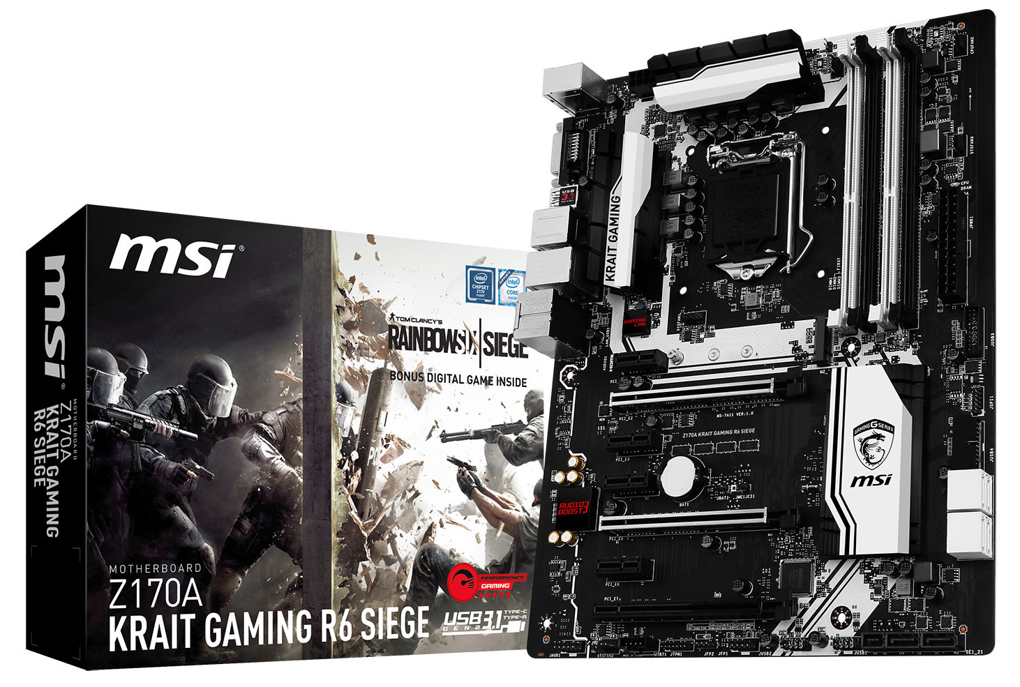 Старт продаж материнских плат MSI Z170A KRAIT GAMING R6 SIEGE в сети DNS! |  Новости DNS | EM0001393