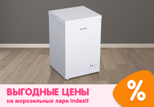 Выгодные цены на морозильные лари Indesit! | Акции DNS | IW051596