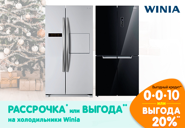 Рассрочка или Выгода. Холодильники Winia | Акции DNS | EY037492