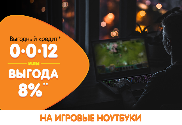 Рассрочка или выгода! Игровые ноутбуки | Акции DNS | IW010246
