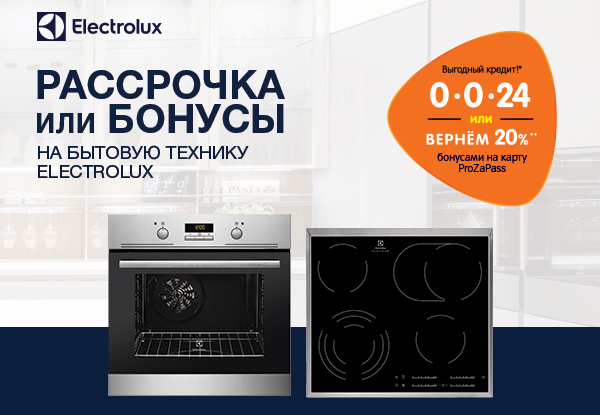 Рассрочка или бонусы! Бытовая техника Electrolux | Акции DNS | EY033655